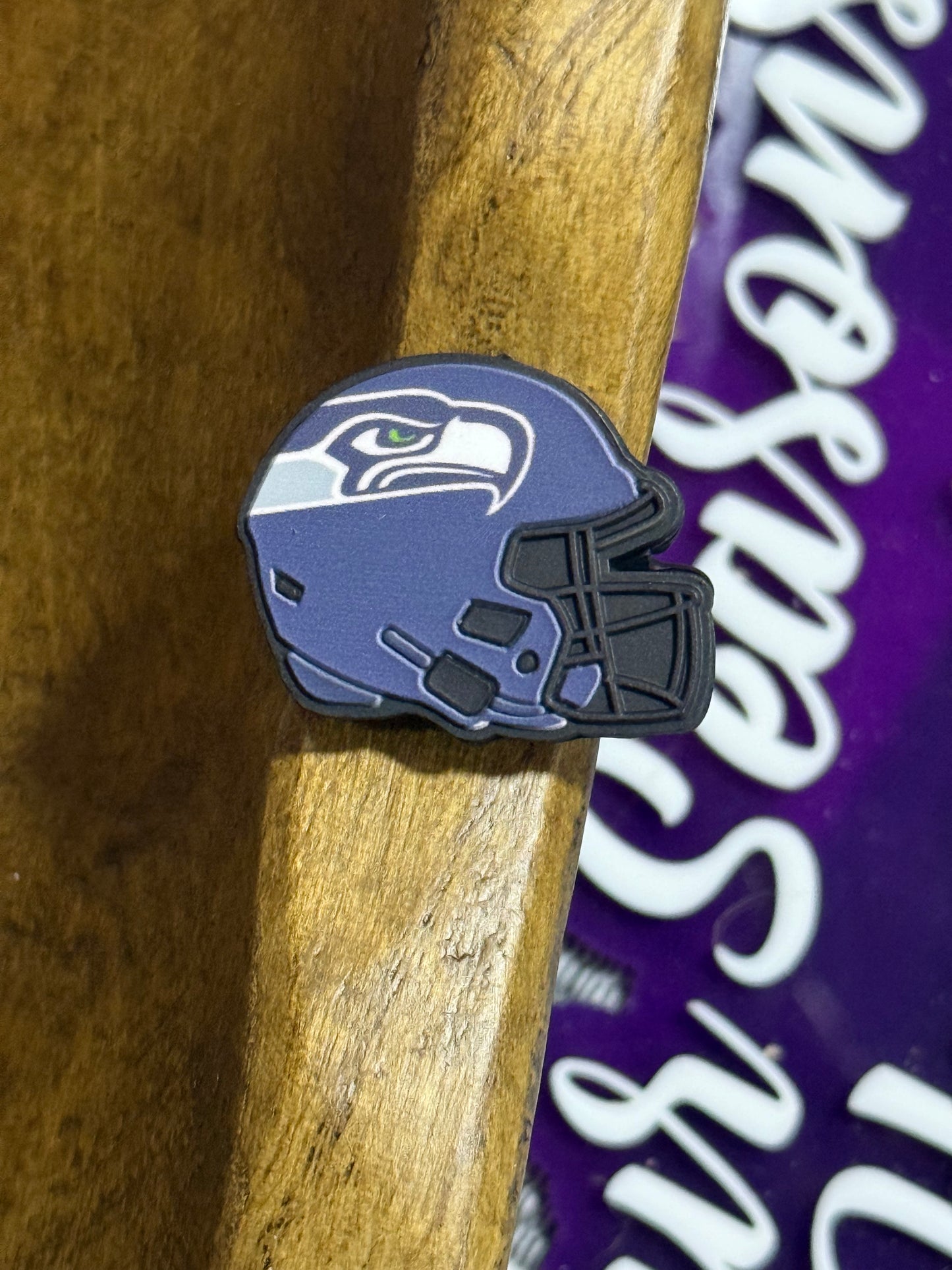 Football Helmet Silicone Focal Bead