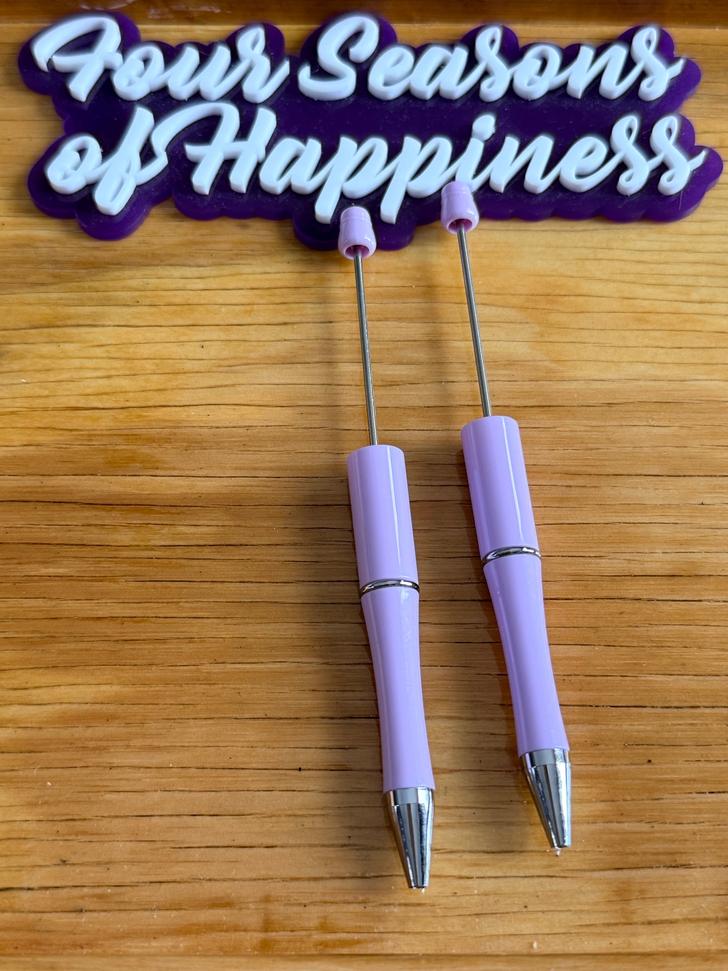 Create Happiness Purple Beadable Pens – DIY Beaded Pen Bases for Silicone Beads | Four Seasons of Happiness
