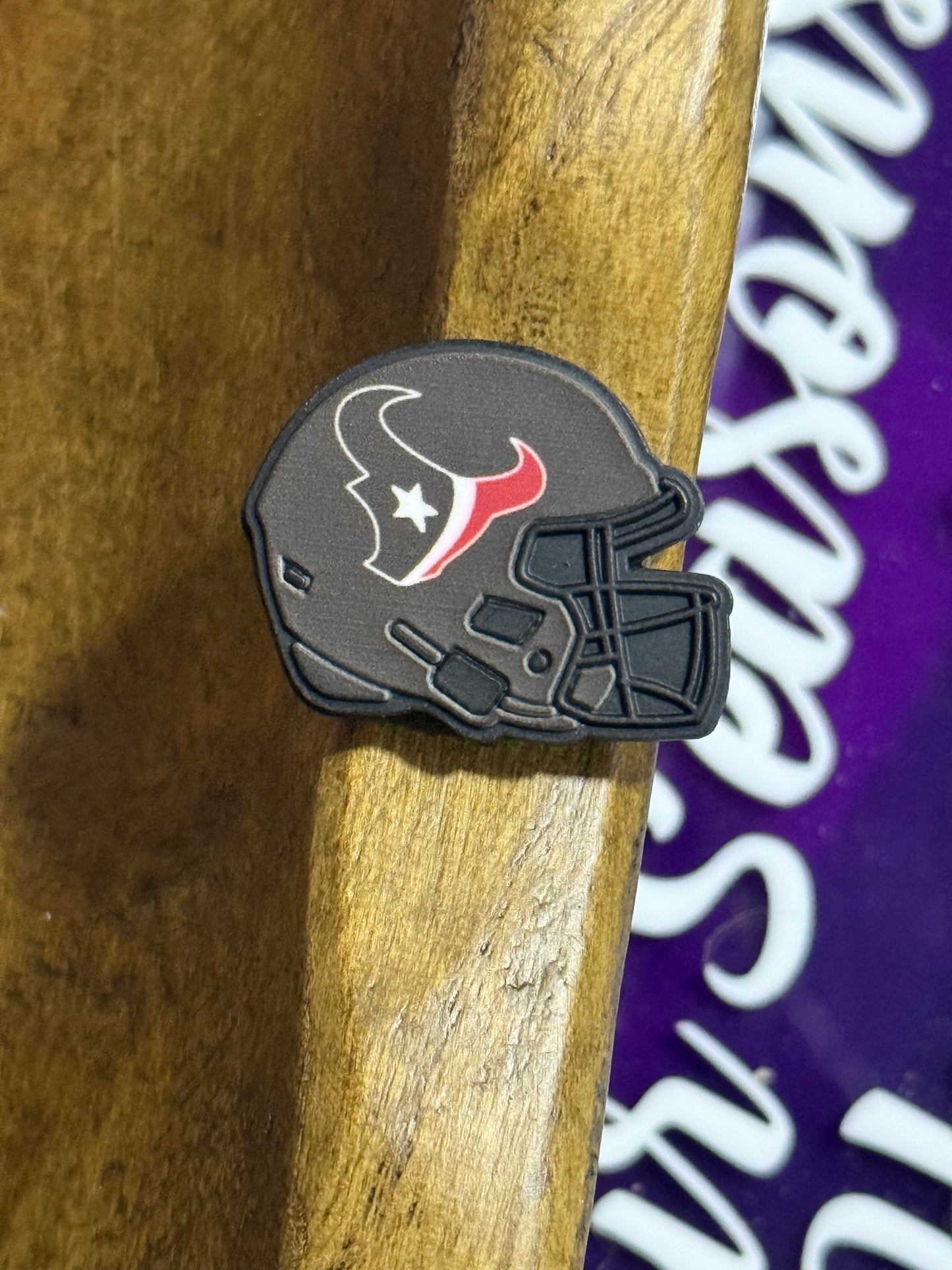 Football Helmet Silicone Focal Bead