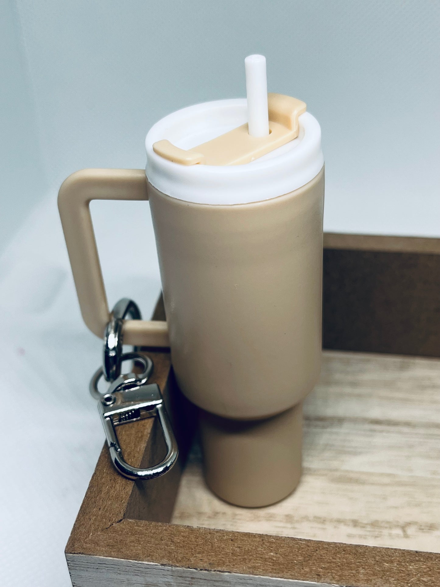 Plastic Mini Keychain Tumbler Removable Top Storage Multiple Color Options