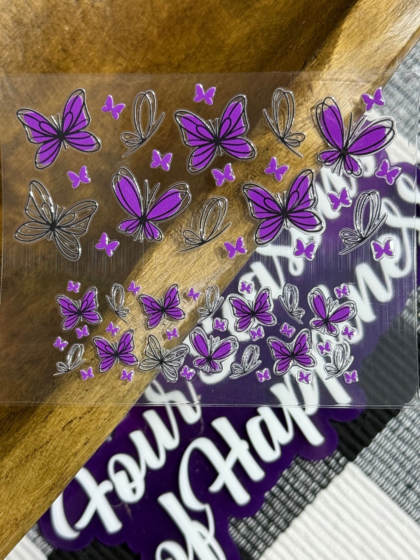 Mini Keychain Tumbler UVDTF Transfer