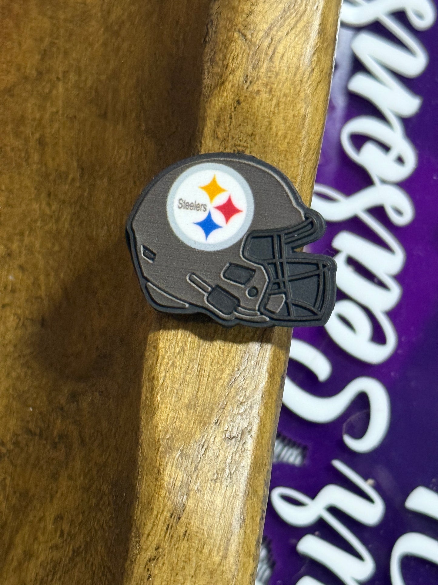 Football Helmet Silicone Focal Bead