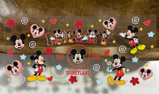 #2 16oz Retro Mouse Character UVDTF Wrap – Cute Classic Cartoon Cup Wrap | Full-Color Adhesive Decal