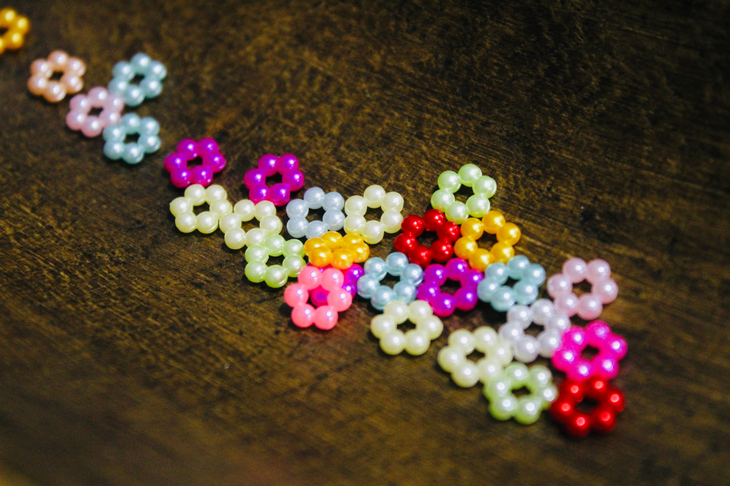 8mm Bubble Mini Mixed Color 50 Count Spacer Bead