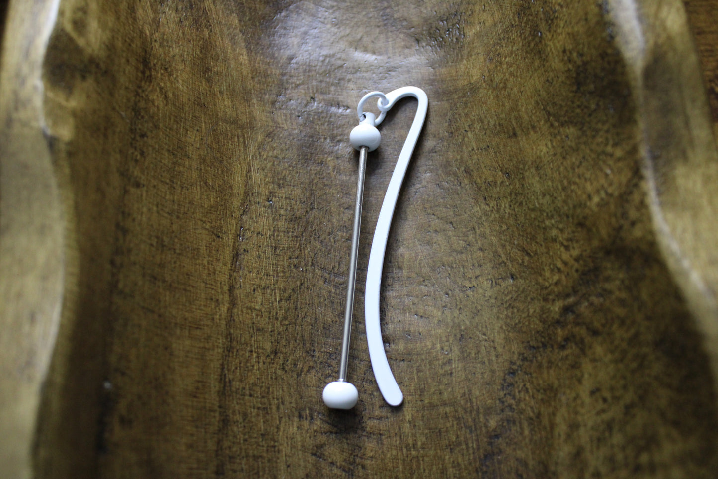 Bookmark Bead-able White Crafting Beading