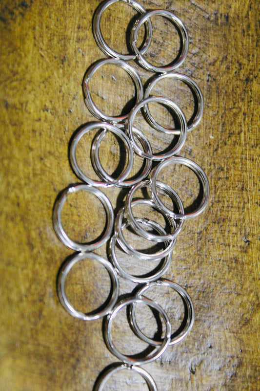 Mini Key Rings Silver 50 Count Bag