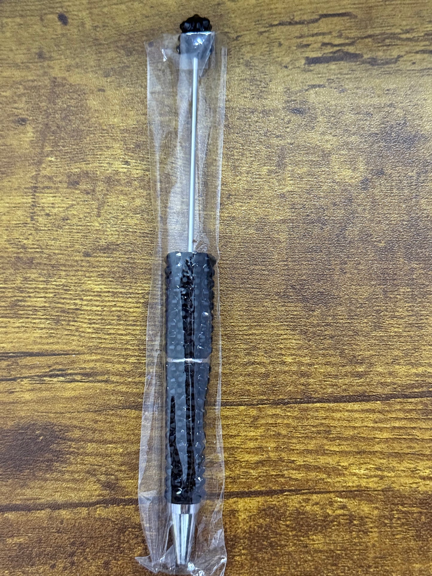 Rhinestone Beadable Pen | Sparkle Beaded Pen with Removable Top – Multiple Colors Available