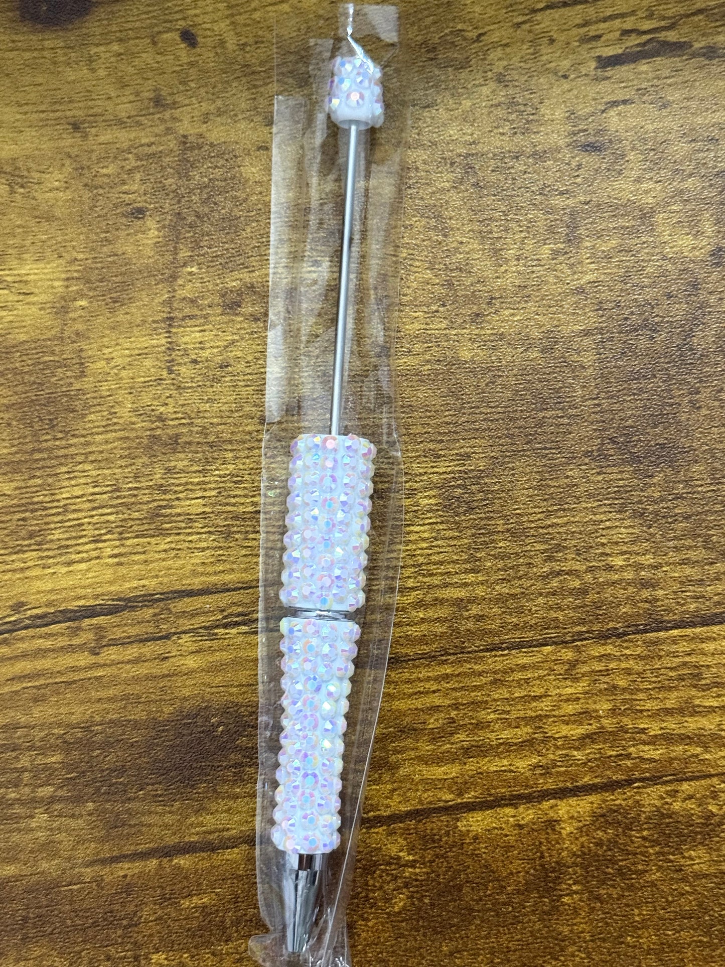 Rhinestone Beadable Pen | Sparkle Beaded Pen with Removable Top – Multiple Colors Available