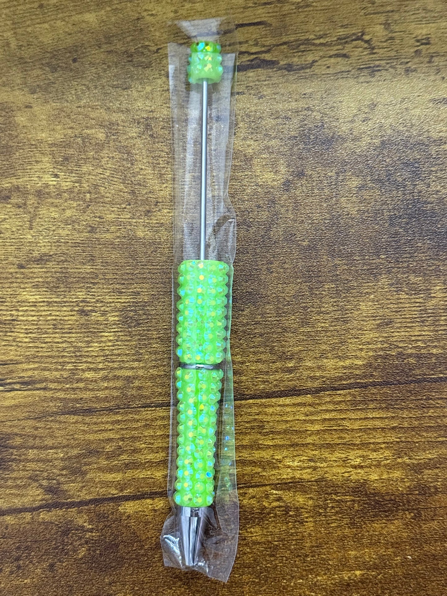 Rhinestone Beadable Pen | Sparkle Beaded Pen with Removable Top – Multiple Colors Available
