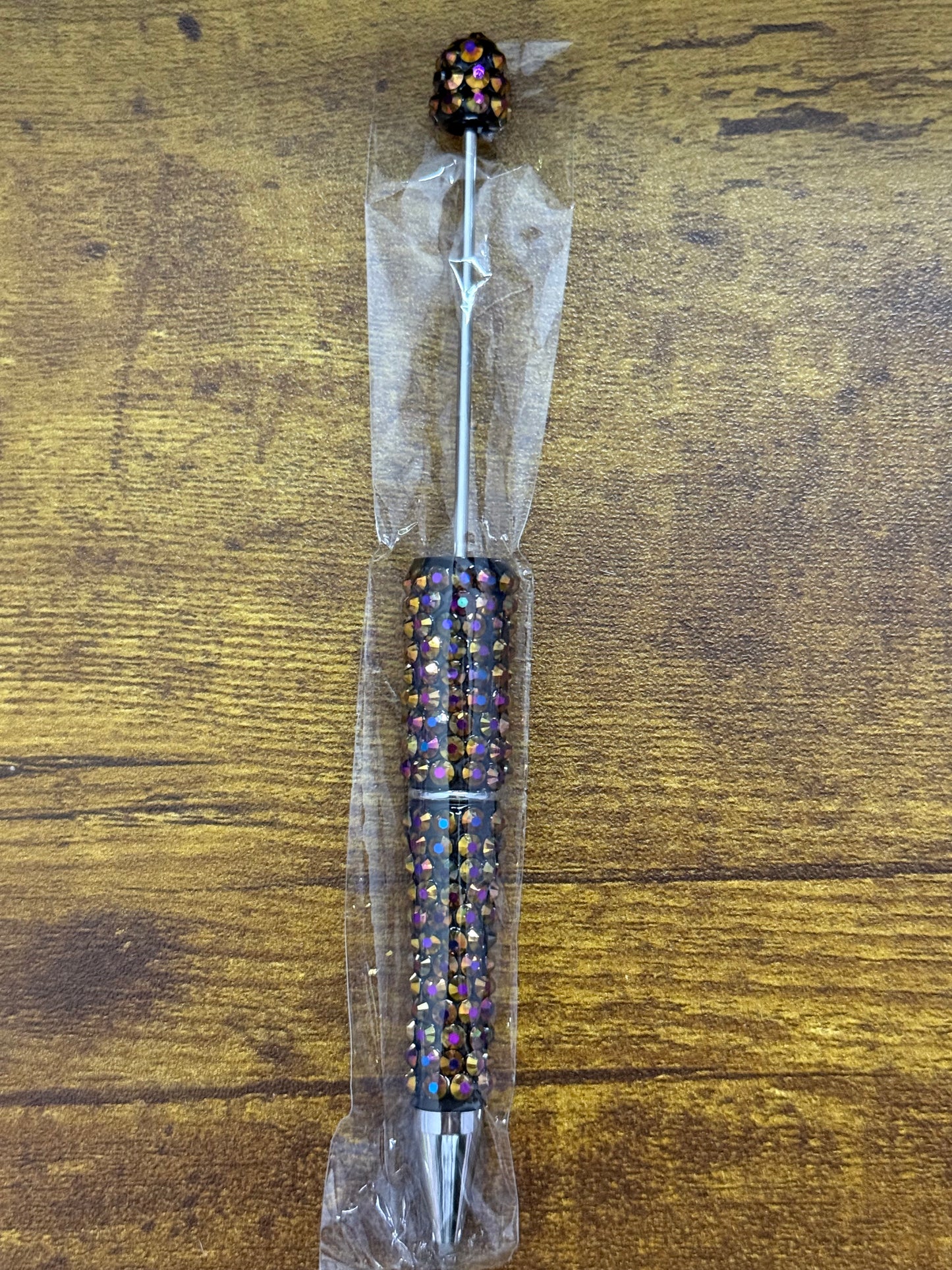 Rhinestone Beadable Pen | Sparkle Beaded Pen with Removable Top – Multiple Colors Available