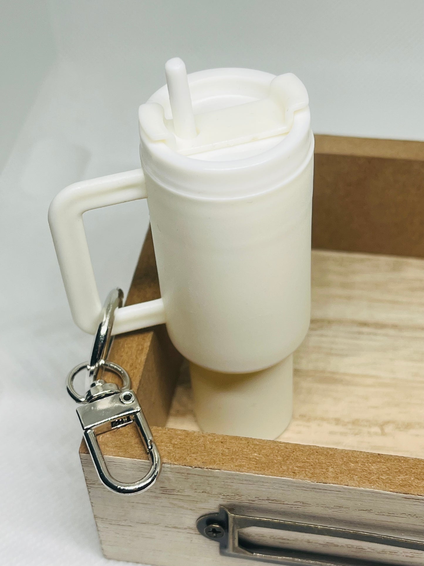 Plastic Mini Keychain Tumbler Removable Top Storage Multiple Color Options