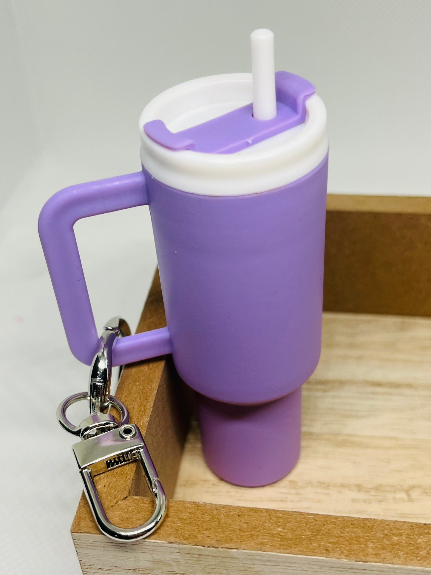 Plastic Mini Keychain Tumbler Removable Top Storage Multiple Color Options