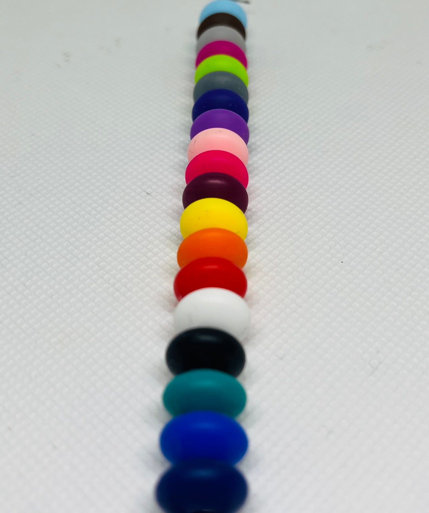 Pack Of 12mm Lentil Silicone Spacer Bead Pen Beading Mixed  Multi Color Neutral Colors Crafting