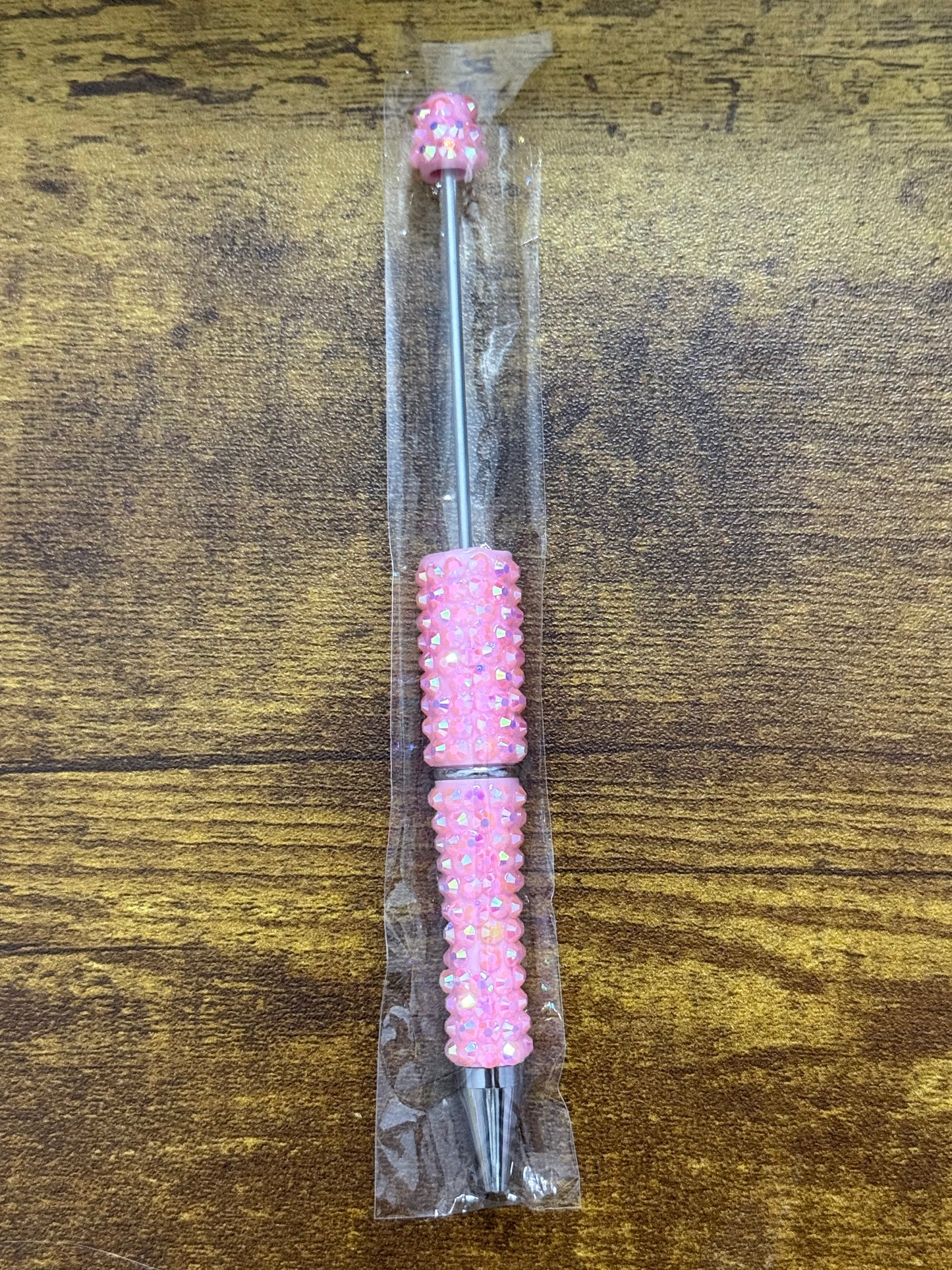Rhinestone Beadable Pen | Sparkle Beaded Pen with Removable Top – Multiple Colors Available