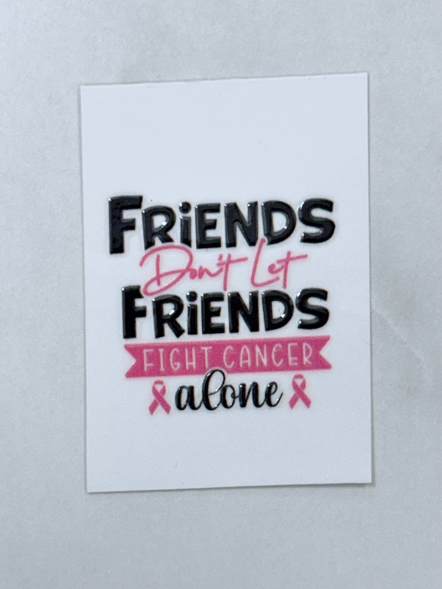 2x2 Breast Cancer Awareness UV DTF Decal – Fighters, Survivors & Hope