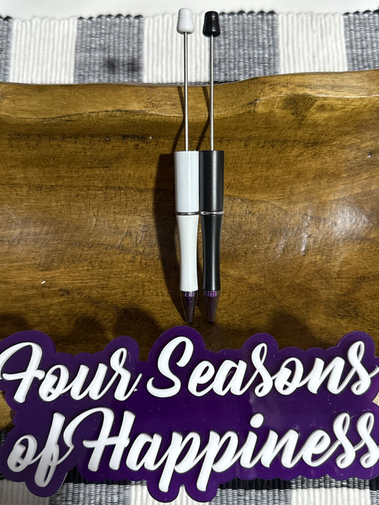 Bead-able Plastic Pencil Refillable white or Black Color Options