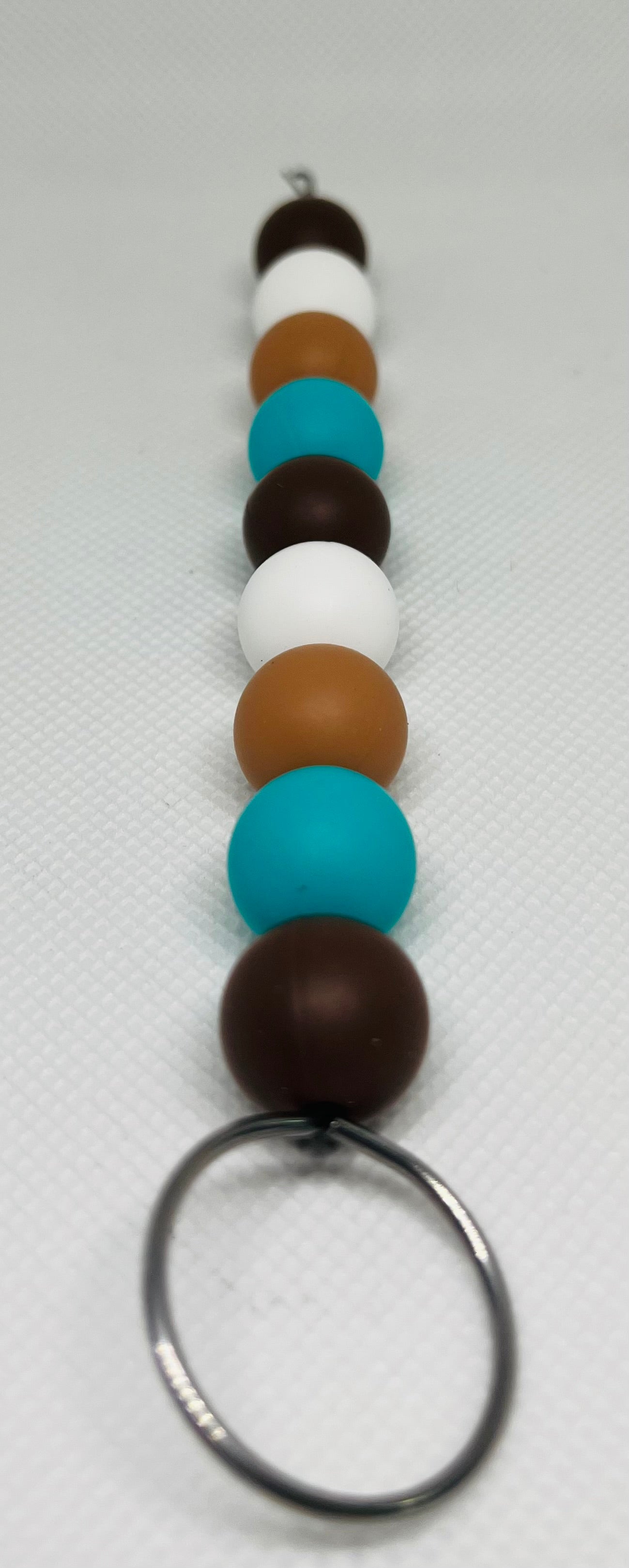 Dream Catcher Bead Mix 60 Count 15mm Silicone Bead Mix Coffee Brown Camel White Turquoise