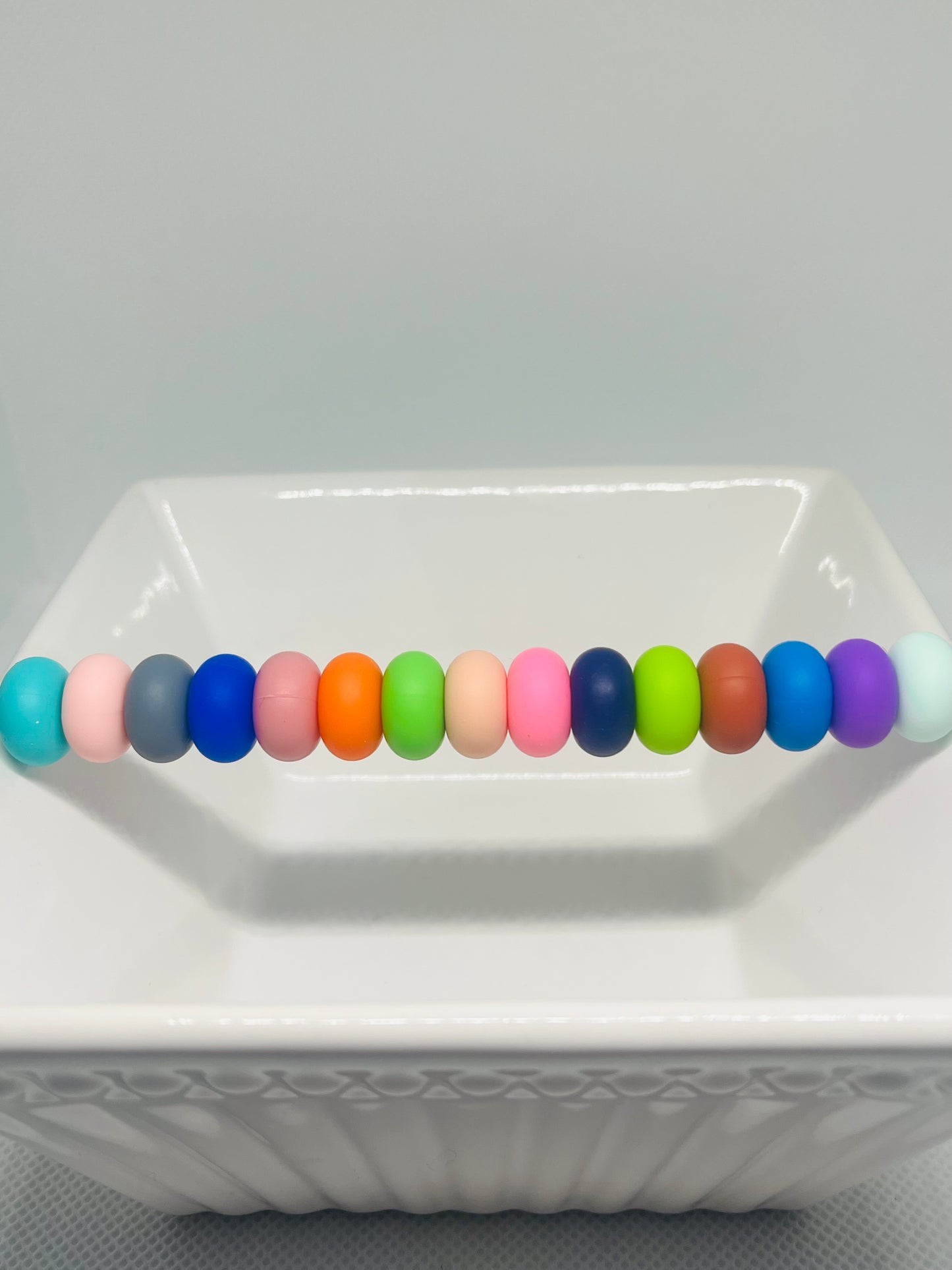 14mm Silicone Abacus (Biscuit) Spacer Bead Multiple Color 25 Count Bead Bag