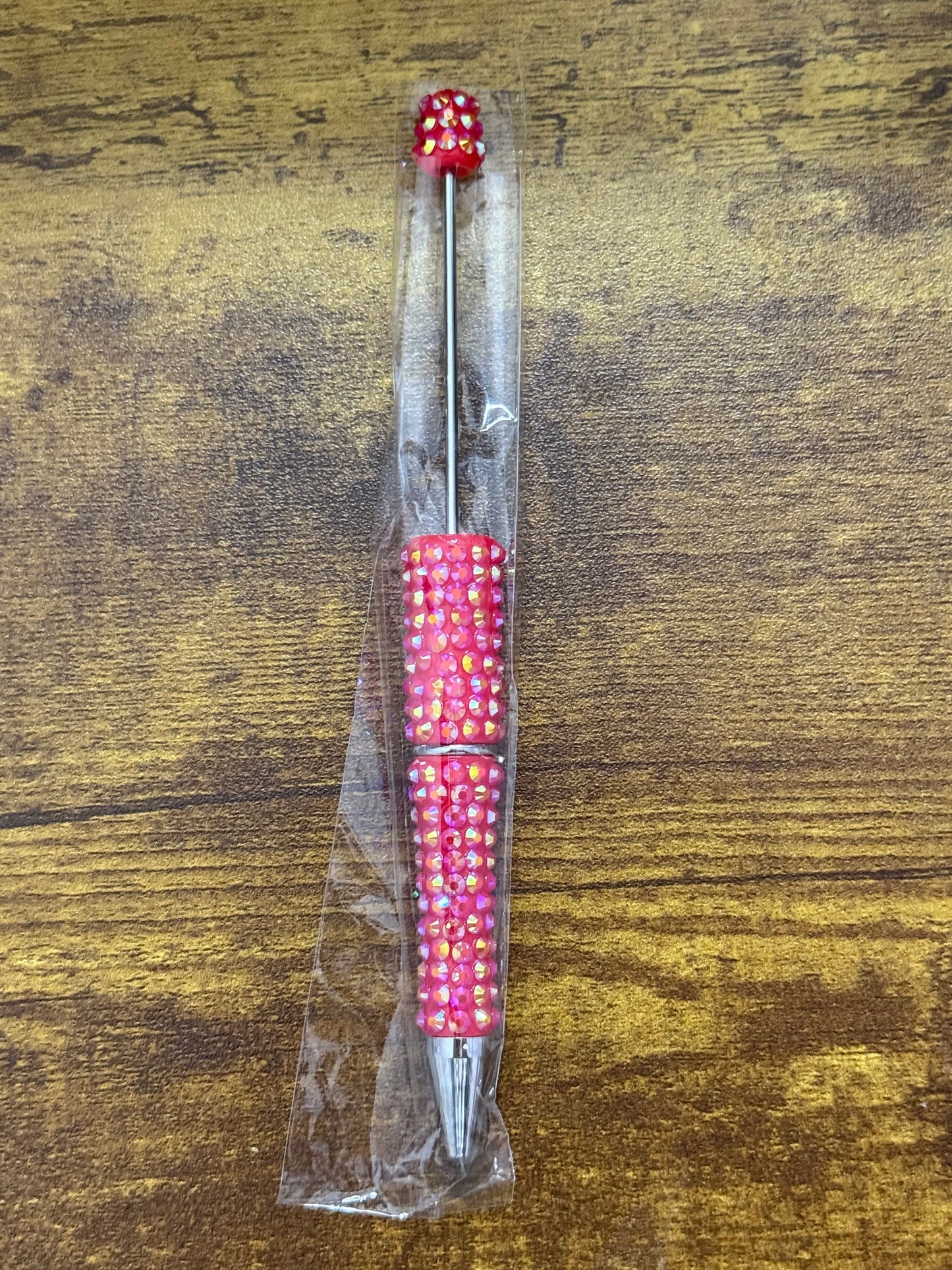 Rhinestone Beadable Pen | Sparkle Beaded Pen with Removable Top – Multiple Colors Available