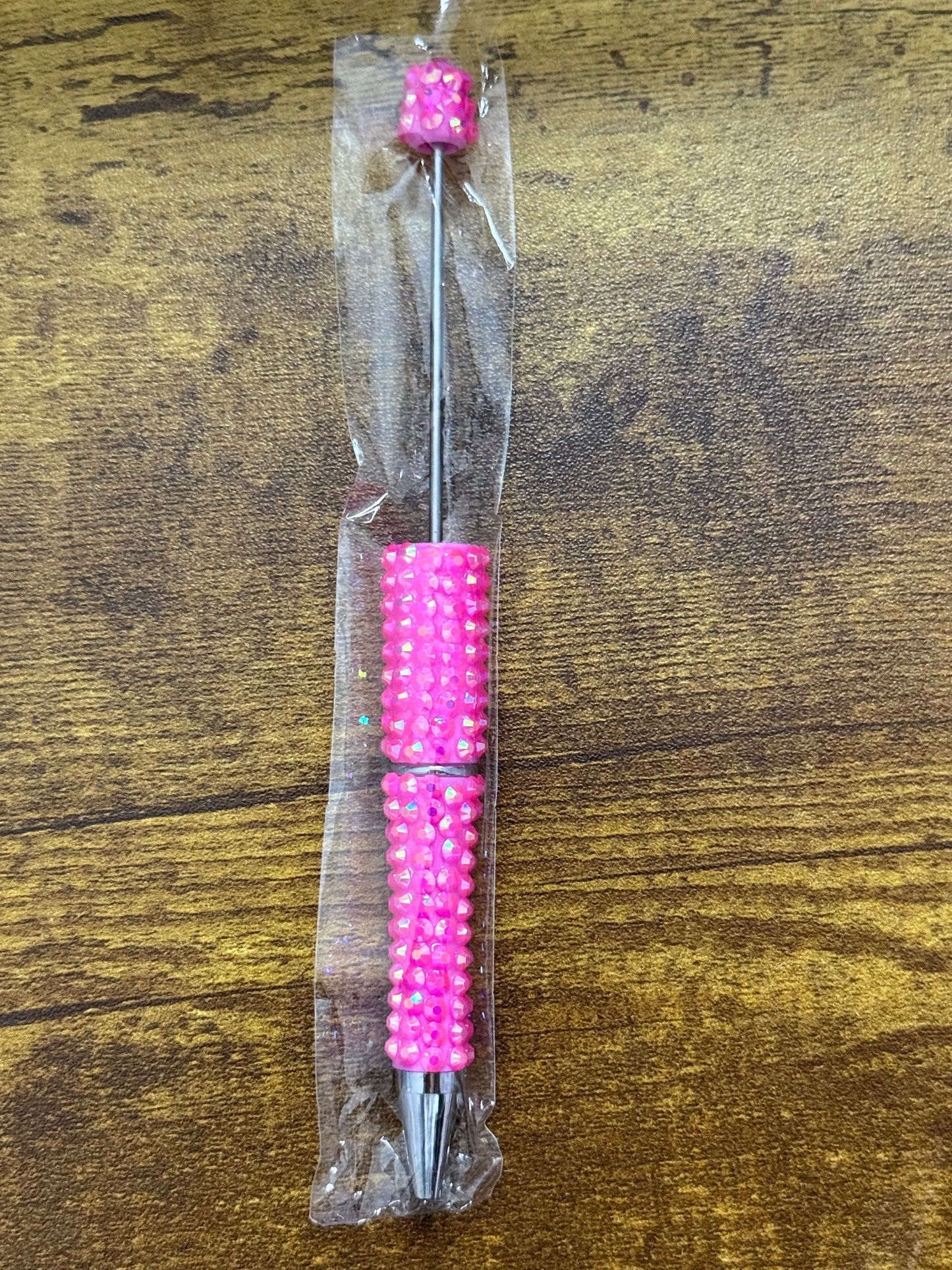 Rhinestone Beadable Pen | Sparkle Beaded Pen with Removable Top – Multiple Colors Available