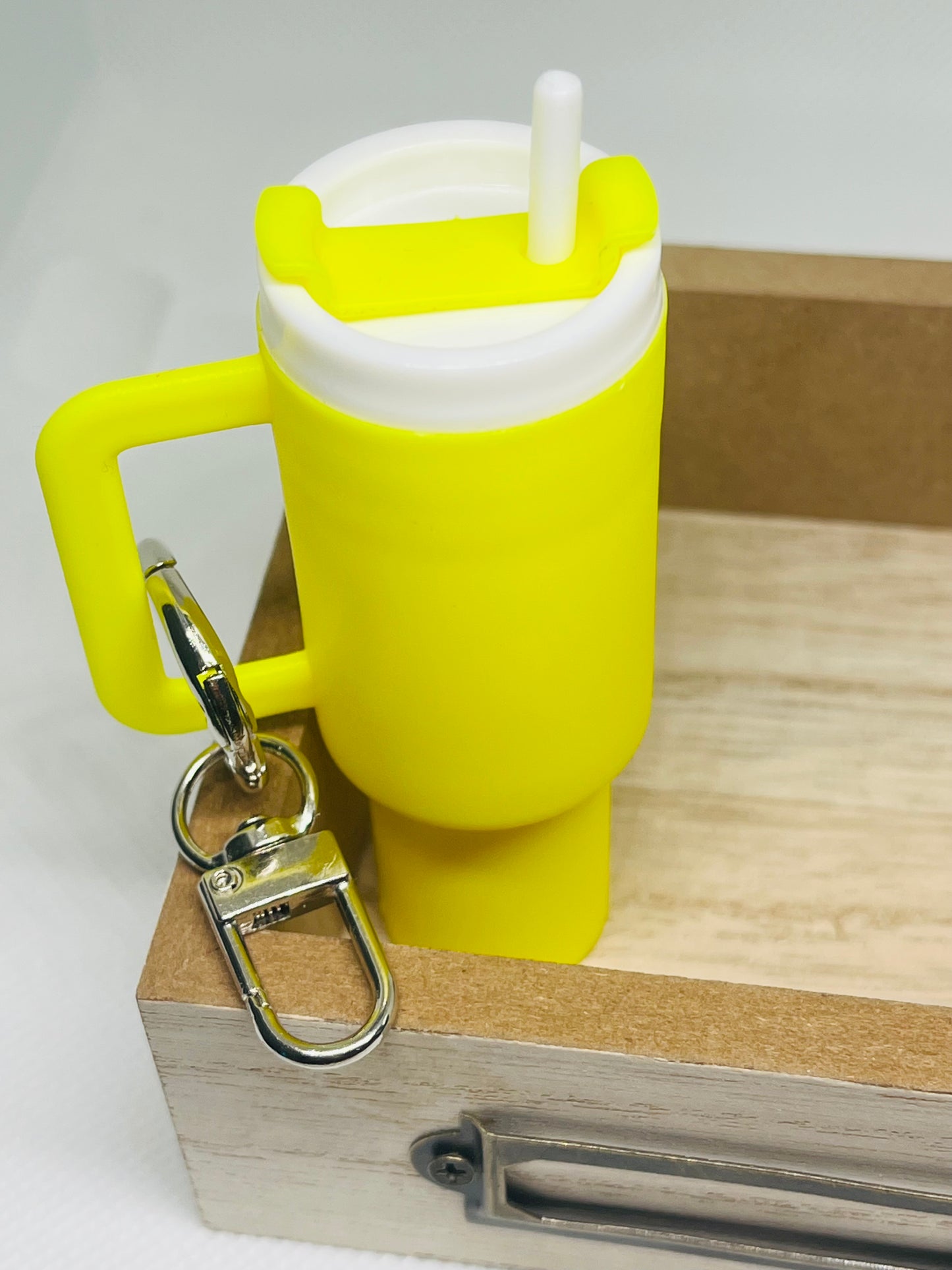 Plastic Mini Keychain Tumbler Removable Top Storage Multiple Color Options