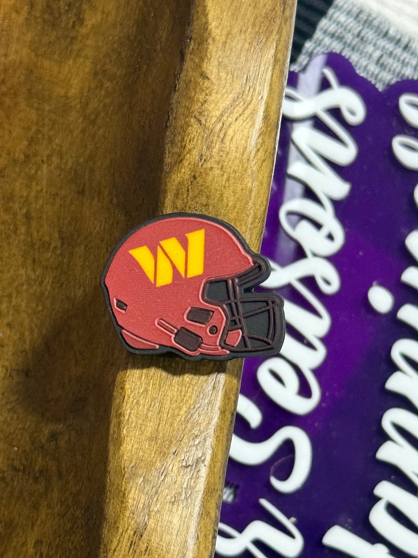 Football Helmet Silicone Focal Bead