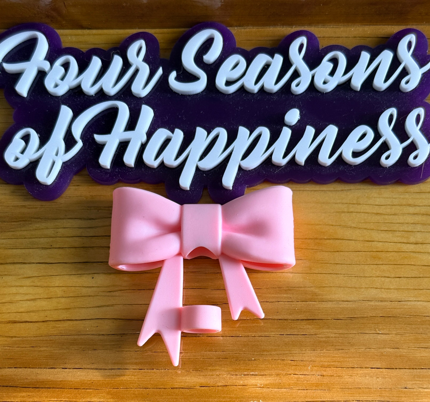 Create Happiness Bow Straw Charms – Silicone Cup Straw Accessories | Four Seasons of Happiness