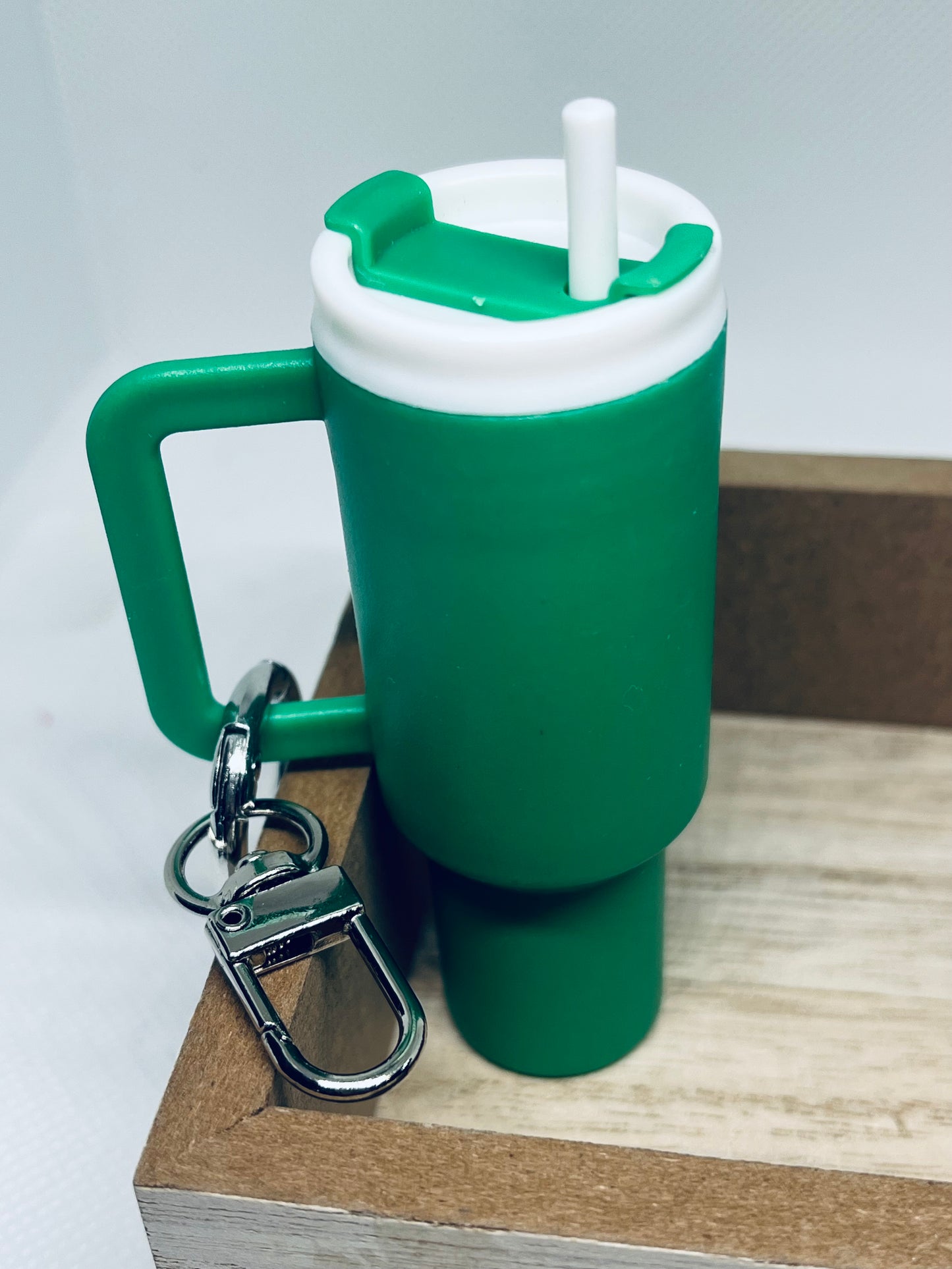 Plastic Mini Keychain Tumbler Removable Top Storage Multiple Color Options