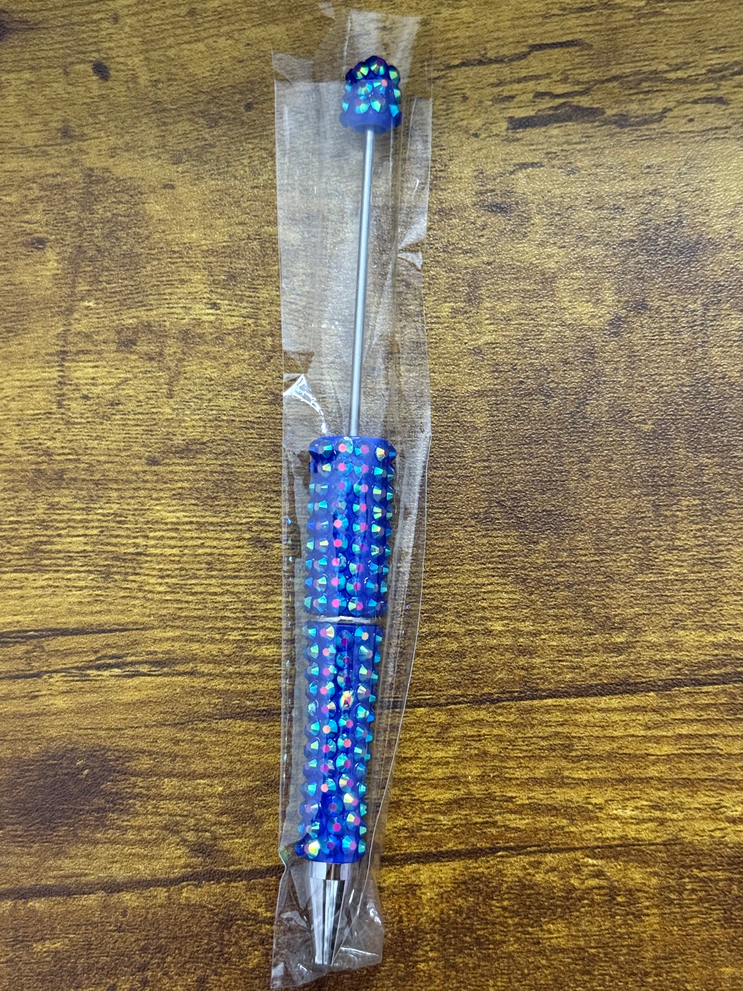 Rhinestone Beadable Pen | Sparkle Beaded Pen with Removable Top – Multiple Colors Available