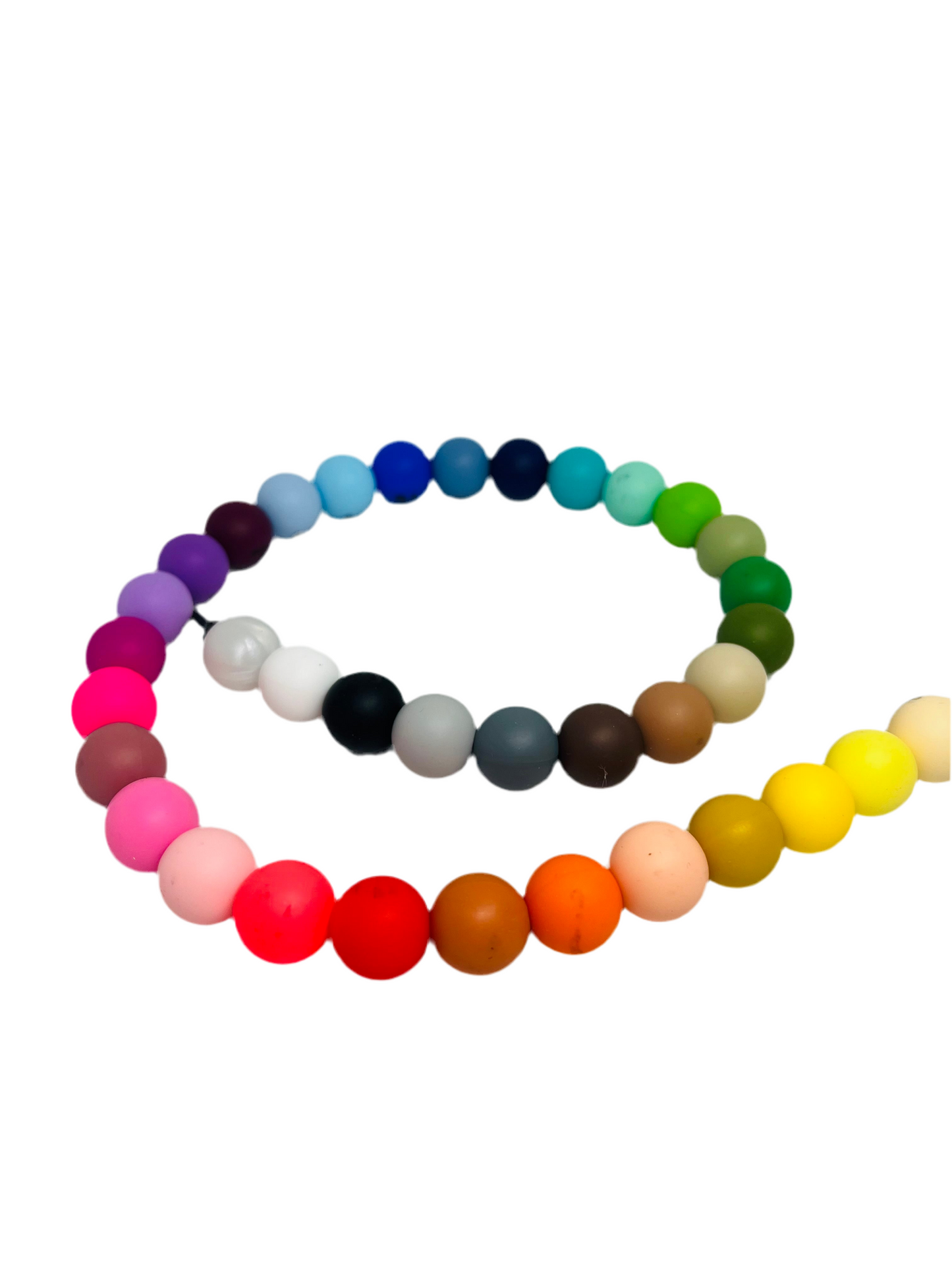 60 Count 15mm Silicone Bead Multicolor Mix Bag/Pen Beading/Crafting/Wristlet/Jewelry