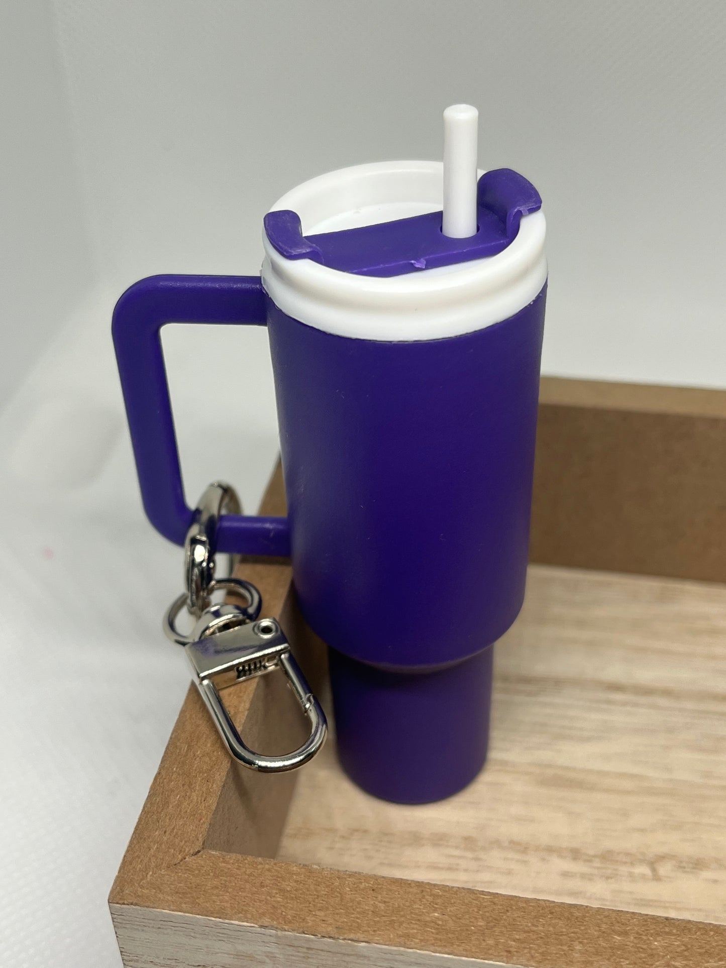 Plastic Mini Keychain Tumbler Removable Top Storage Multiple Color Options