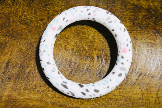 65mm Printed Silicone Ring Bead Multiple Print Options And Mixed Colors