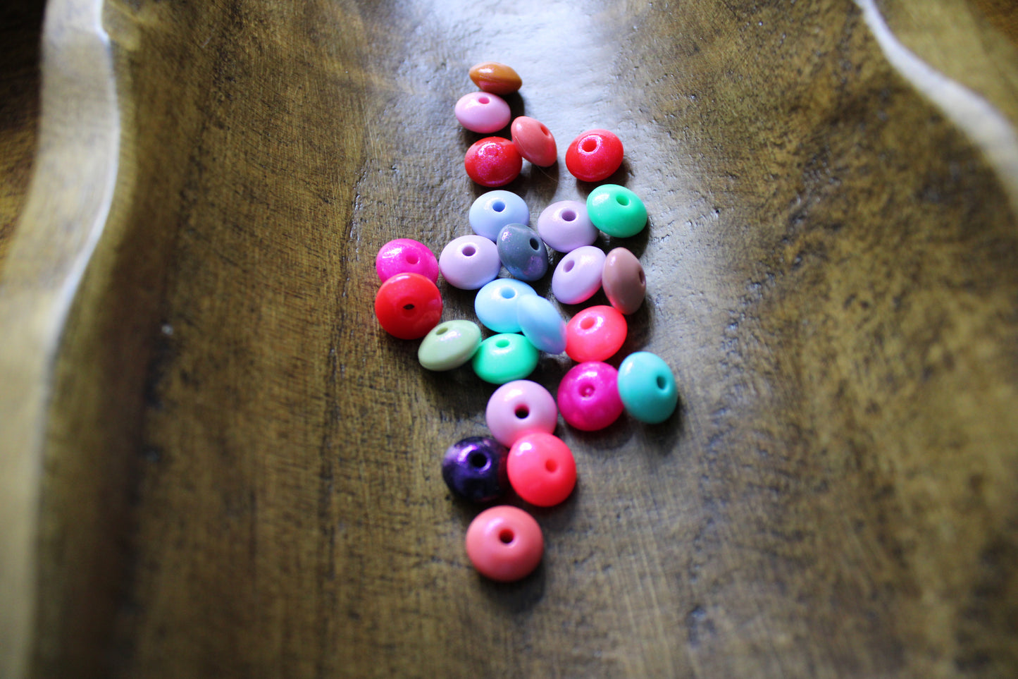 12mm Silicone Opal Lentil Spacer Mixed Color 25 Count Bead Bag