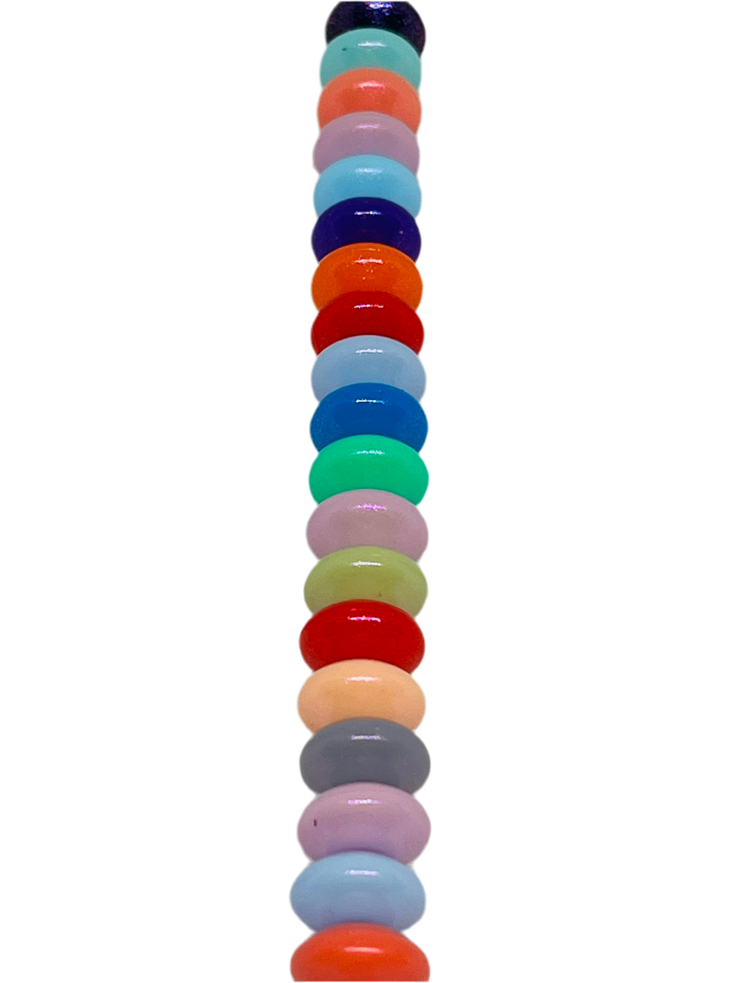 12mm Silicone Opal Lentil Spacer Mixed Color 25 Count Bead Bag