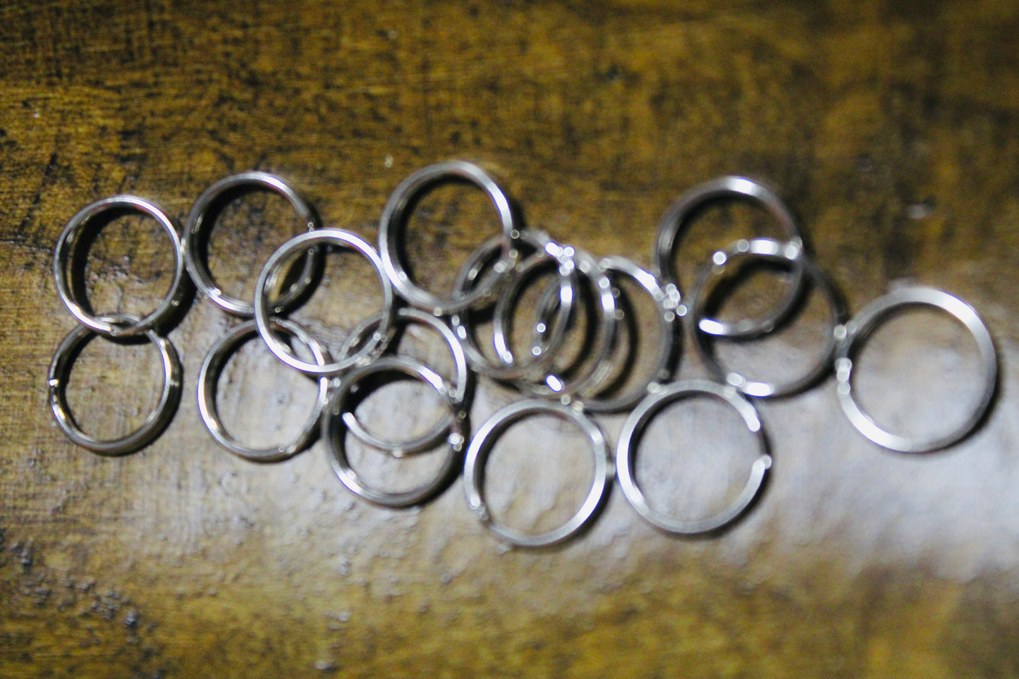 Mini Key Rings Silver 50 Count Bag