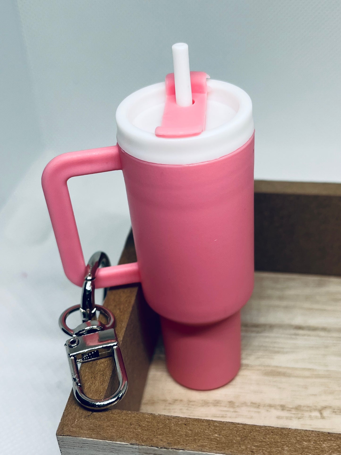 Plastic Mini Keychain Tumbler Removable Top Storage Multiple Color Options