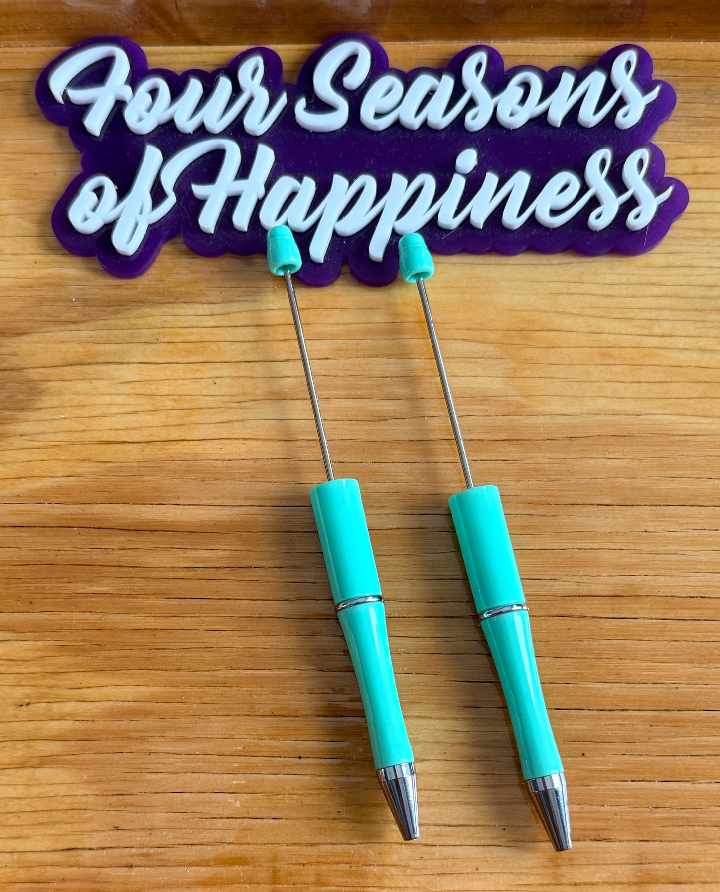 Create Happiness Green Beadable Pens – DIY Beaded Pen Bases for Silicone Beads | Four Seasons of Happiness