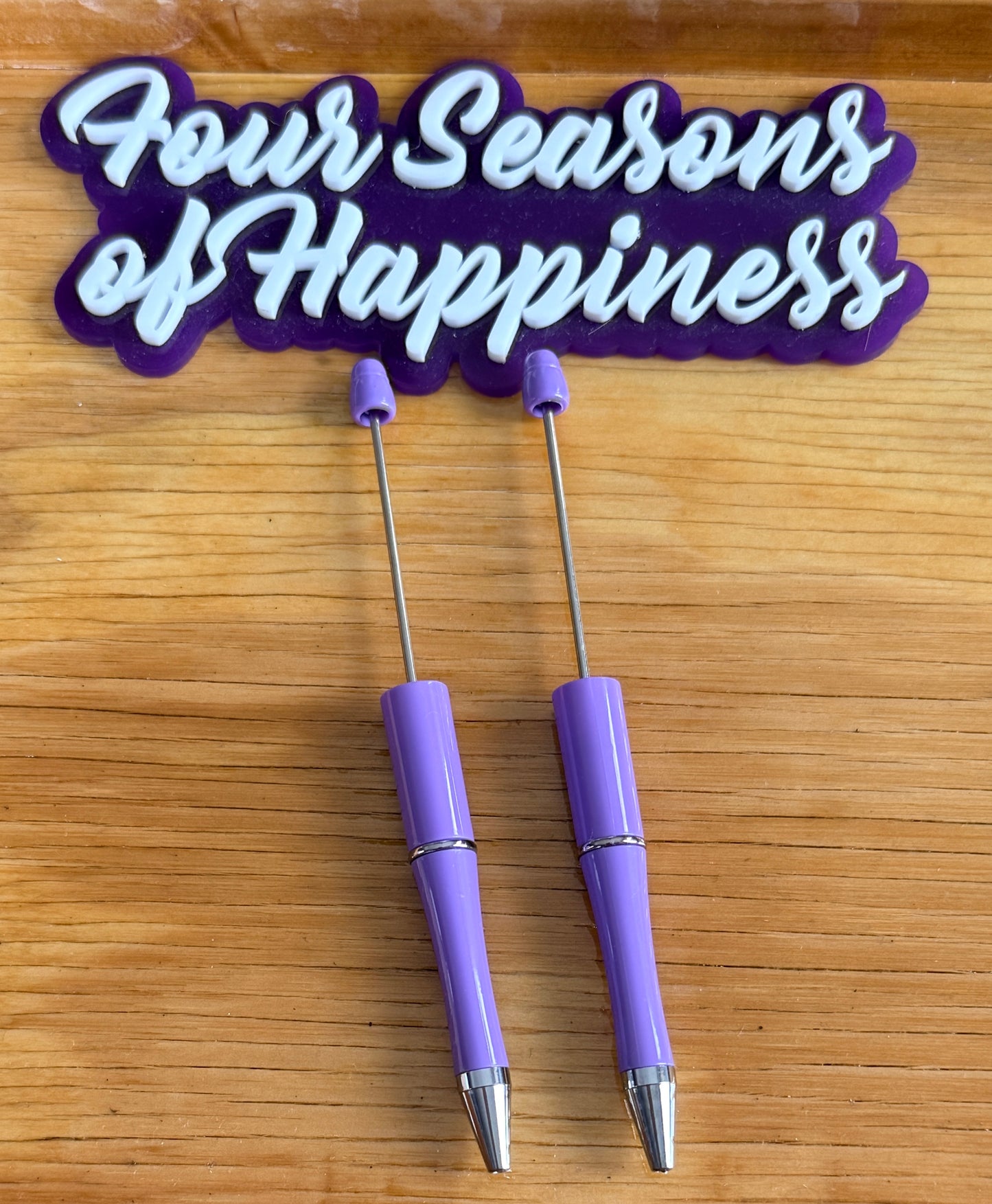 Create Happiness Purple Beadable Pens – DIY Beaded Pen Bases for Silicone Beads | Four Seasons of Happiness