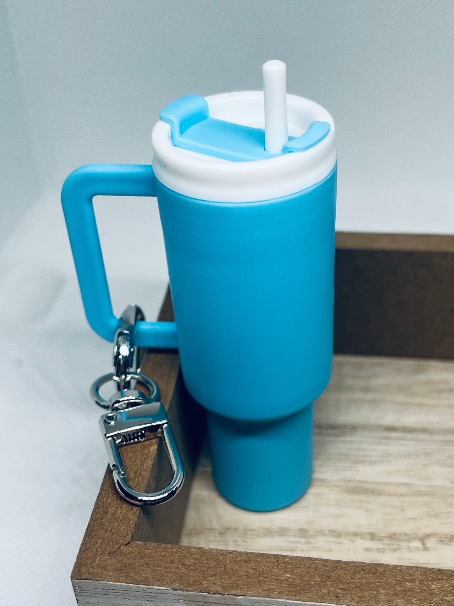 Plastic Mini Keychain Tumbler Removable Top Storage Multiple Color Options