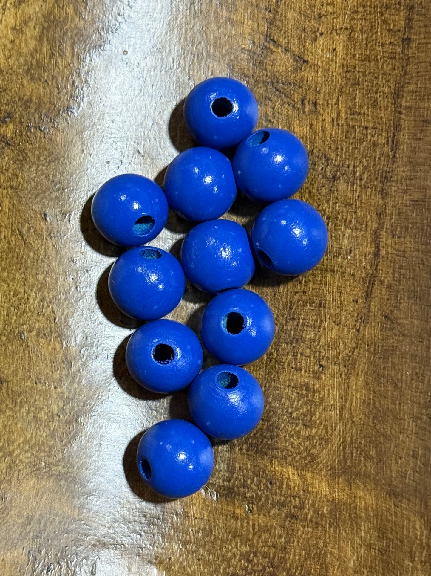 16mm Wood Wide Hole Bead Multiple Color Options Decorative Bead