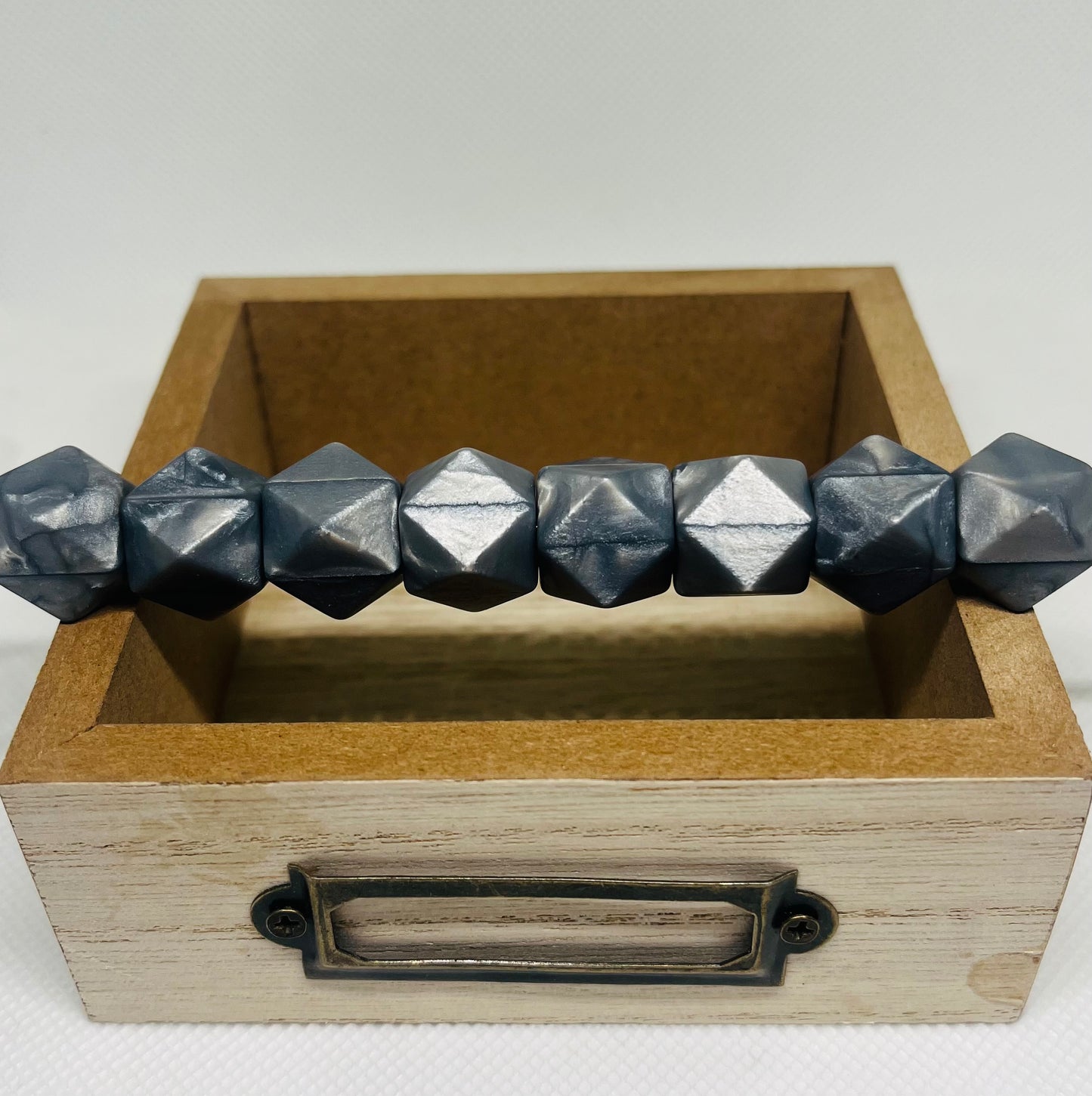 15 count 14mm Hexagon Silicone Solid Color Bead