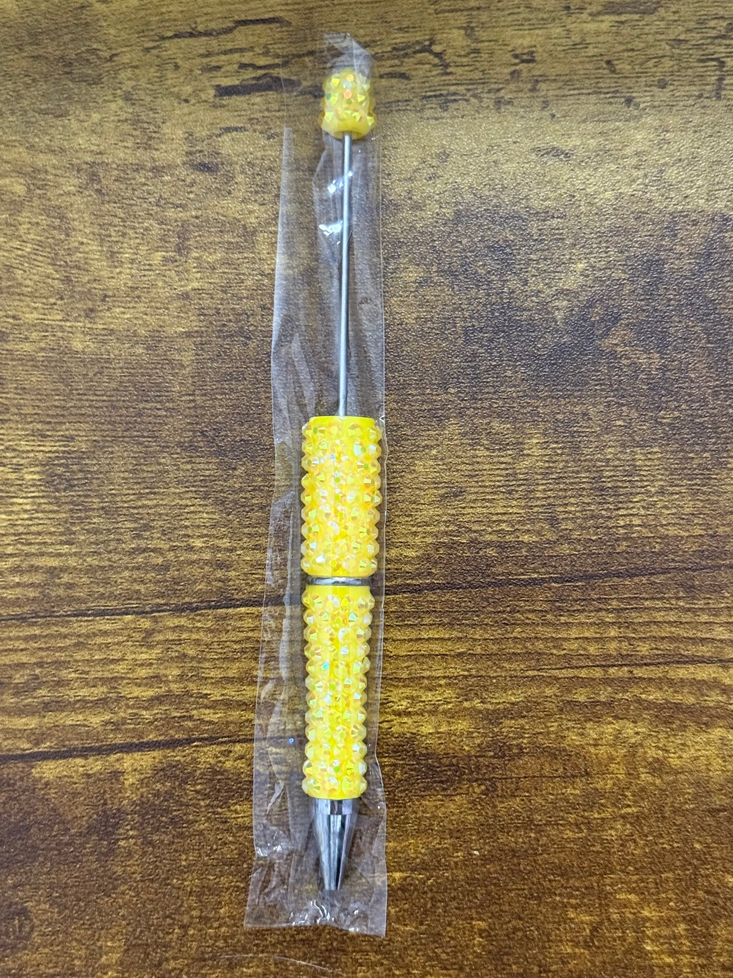 Rhinestone Beadable Pen | Sparkle Beaded Pen with Removable Top – Multiple Colors Available