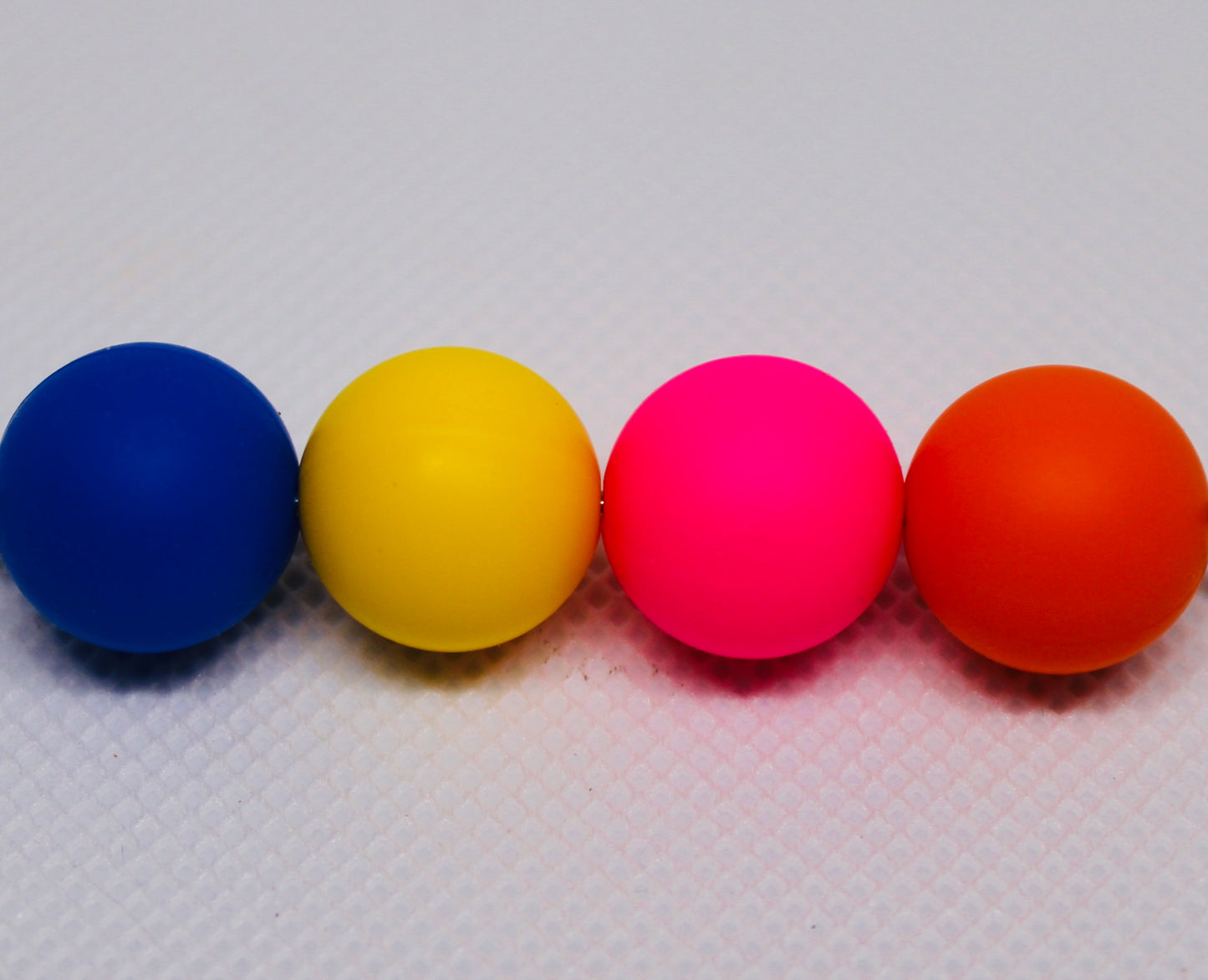 Rainbow Bead Mix 60 Count 15mm Multicolor Silicone Bead Pack Yellow Hot Pink Royal Blue Orange