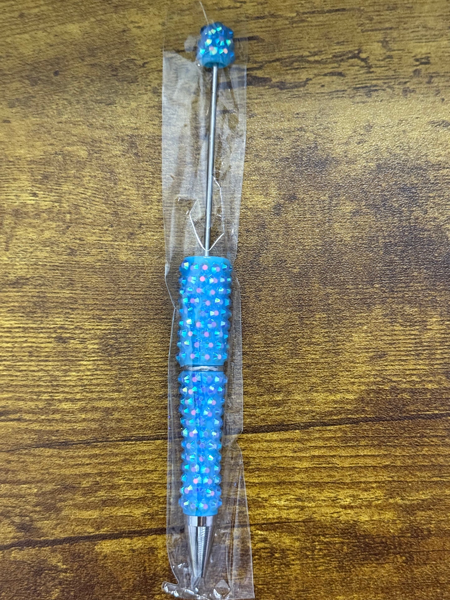 Rhinestone Beadable Pen | Sparkle Beaded Pen with Removable Top – Multiple Colors Available