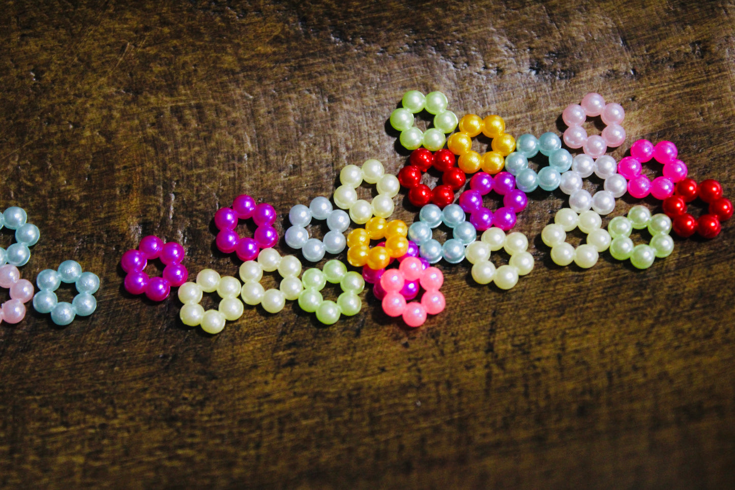 8mm Bubble Mini Mixed Color 50 Count Spacer Bead