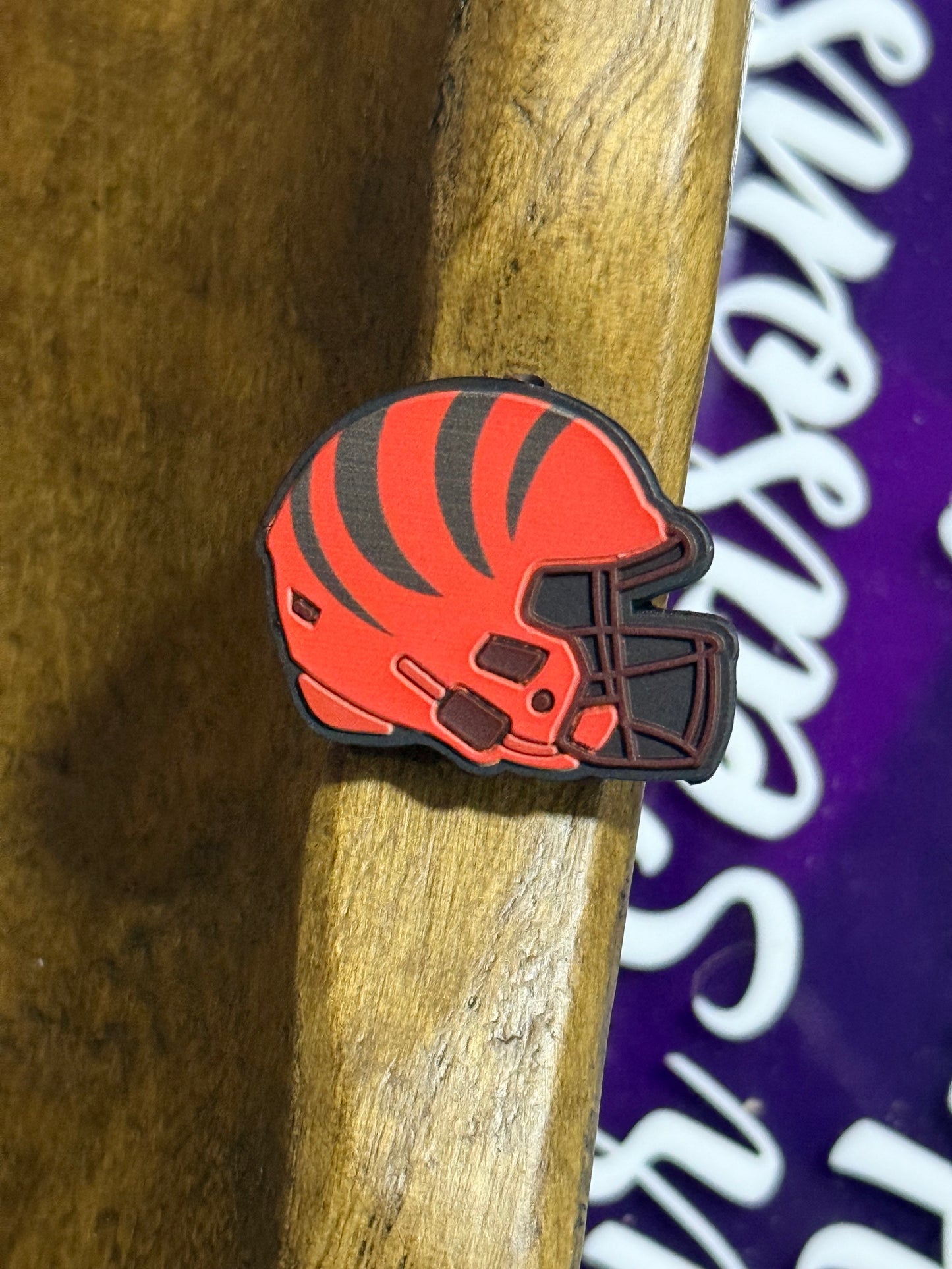 Football Helmet Silicone Focal Bead