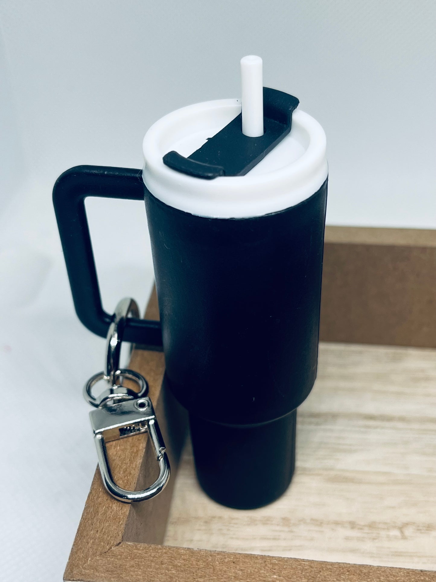 Plastic Mini Keychain Tumbler Removable Top Storage Multiple Color Options