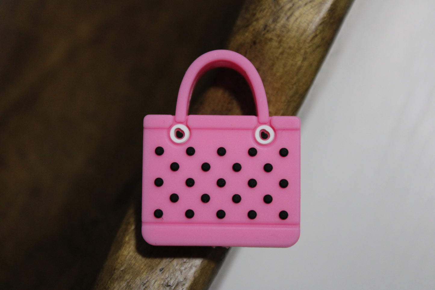 Bag Silicone Focal Bead Pink White Blue Or Purple