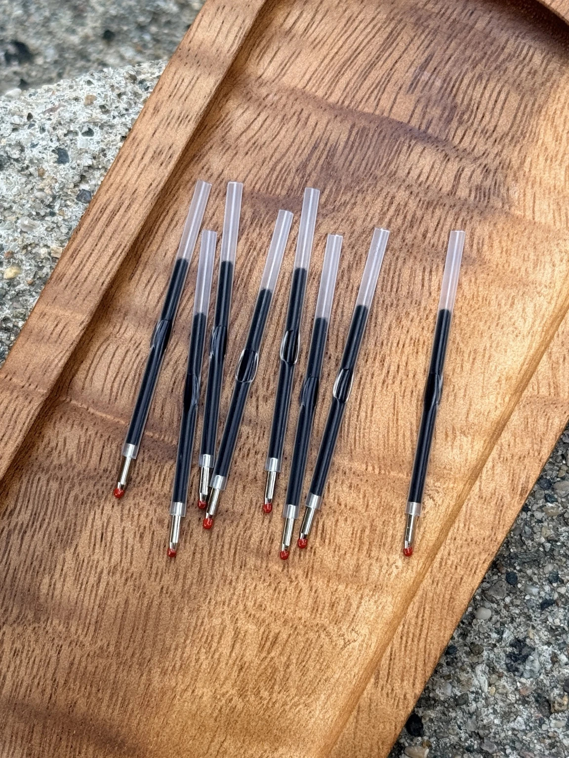 Replacement pen ink refills for beadable pens featuring smooth ballpoint tips and available in blue or black ink. Sold in convenient 40-count bags for makers, crafters, and everyday use.