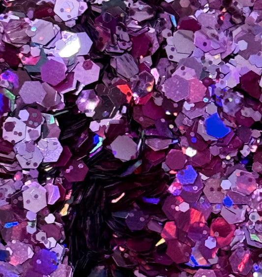 Midnight Merlot – Chunky & Fine Glitter Mix | Deep Plum, Wine & Midnight Sparkle | 0.5 oz